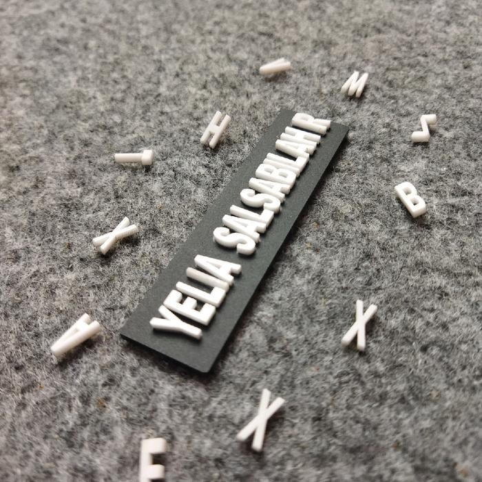 

New Name Tag 3D Nama Dada Timbul Magnet (Max 16 Huruf)