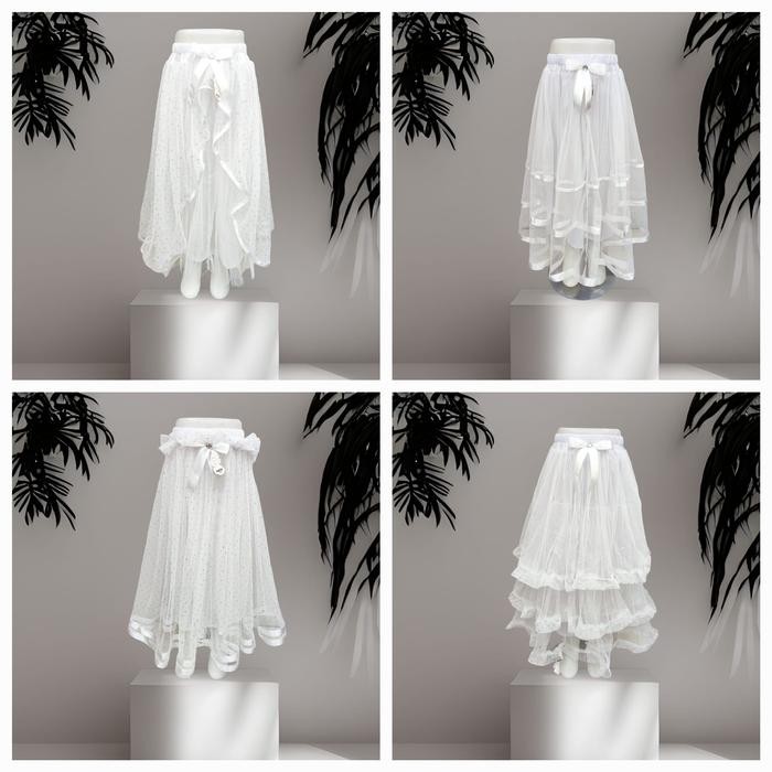 (Allthebest) Rok panjang edisi putih / Rok pesta anak / Gaun anak / Rok tile anak