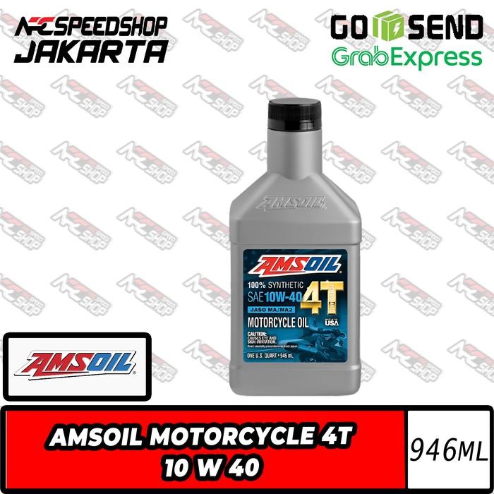 OLI AMSOIL 10W40 MOTORCYCLE OIL 100% SYNTHETIC OLI MOTOR