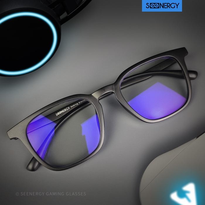 SEENERGY Kacamata Gaming Beta Black Matte