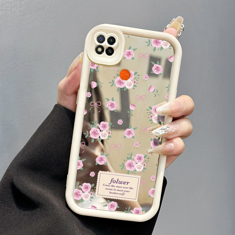 Casing Hp Xiaomi Redmi 9C Redmi 9C NFC Redmi 10A POCO C31 Case Casing Tulip ungu pola Kesing HP Cesi