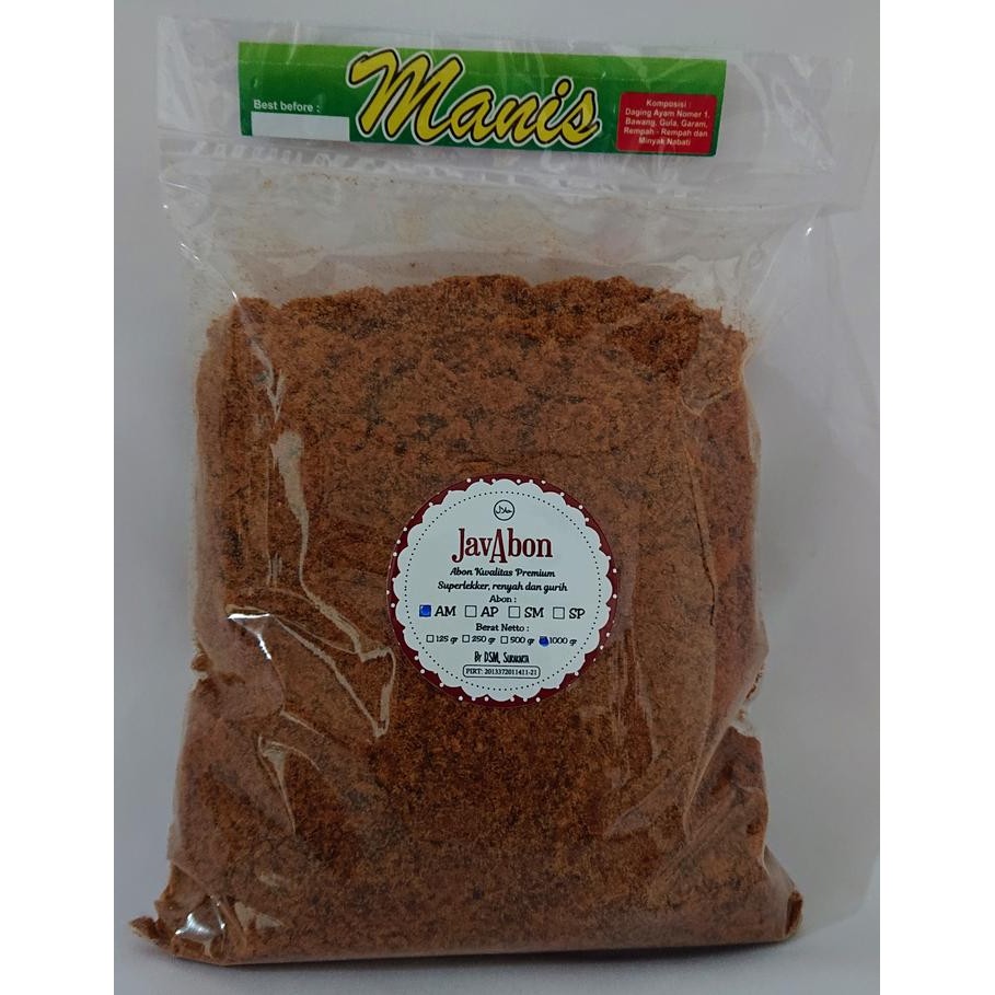 

Baru JavAbon ABON AYAM MANIS/ORIGINAL (CHICKEN FLOSS) 1000 Terlaris