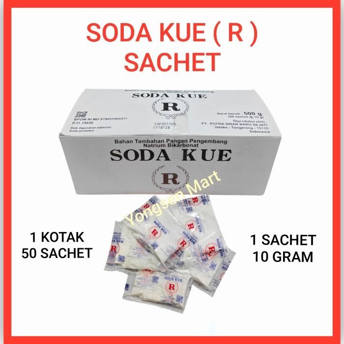 

LEZAT- ( 1 Kotak ) Soda Kue R / Soda R Sachet 10Gr