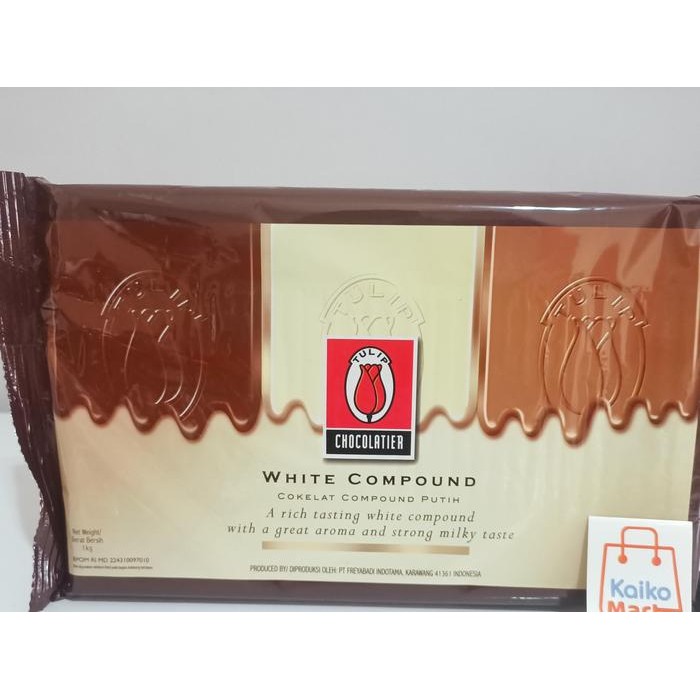 

LEZAT- Tulip White Compound Chocolate 1Kg - Tulip Coklat Putih Compound