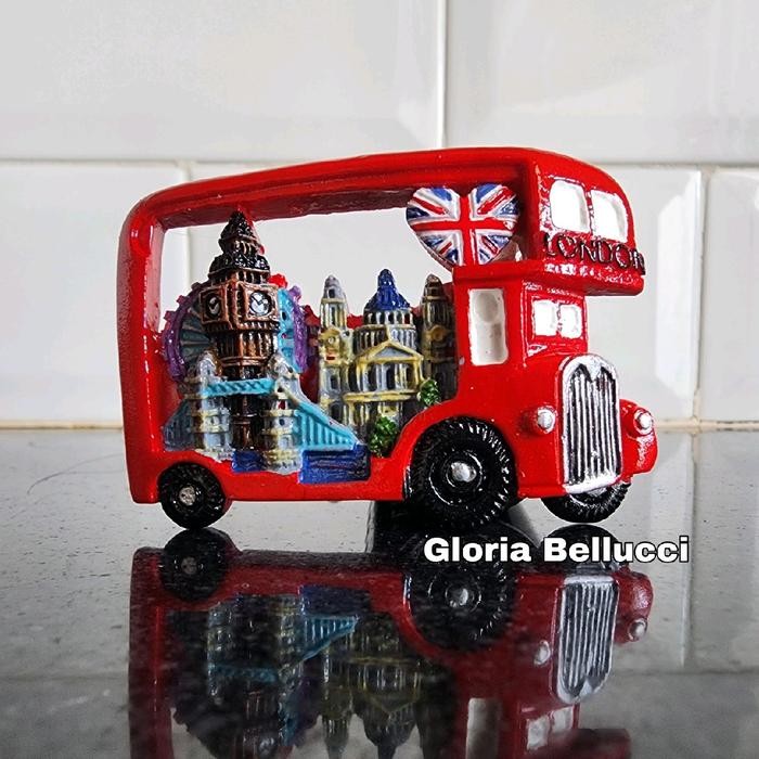 ID'' SOUVENIR BUS LONDON HIASAN TEMPELAN KULKAS MAGNET BIG BEN NEGARA INGGRIS