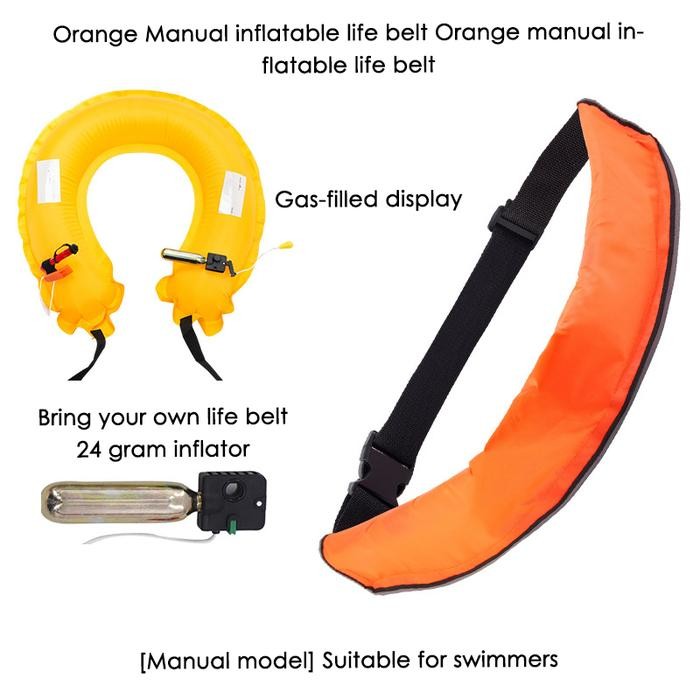 Life Jacket Pelampung Pinggang Renang Airbag Mengembang Manual Pelampung Portable Sabuk Pelampung