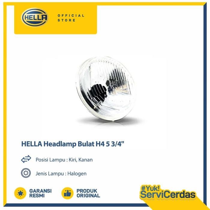 Hella Headlamp Bulat H4 5 3/4"