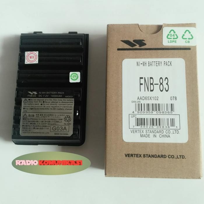 Battery Ht Yaesu Ft-250R Ft-270R Vx-150R Fnb-83