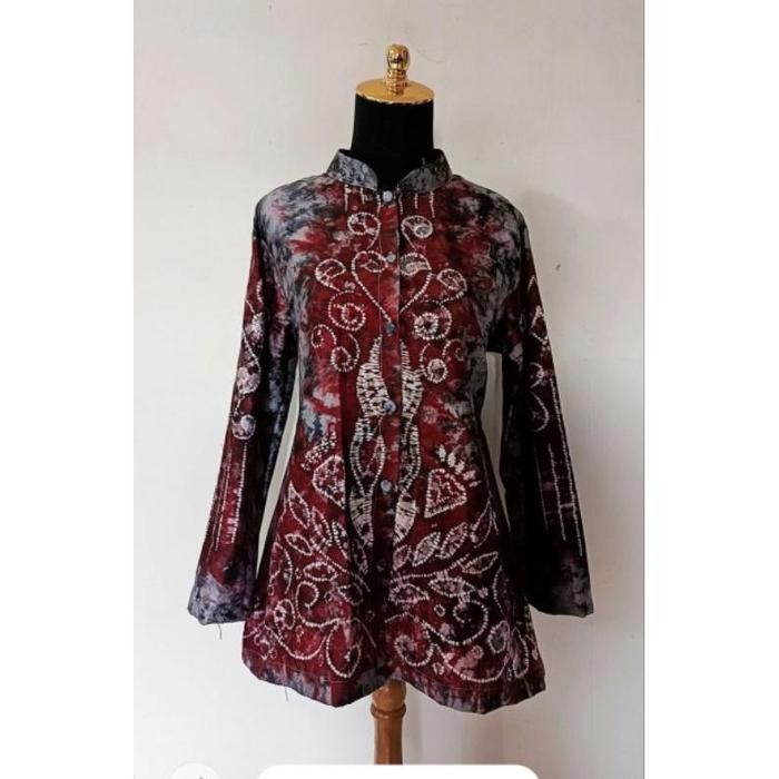 Katun Atasan /Blouse /Tunik Sasirangan Wanita Ukuran S-3XL