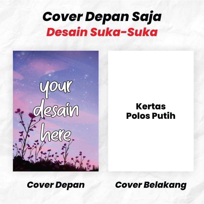 

Notes Custom A5 / Notebook Spiral A5 - Cover Depan/Isi 50 Lbr Bergaris Buku