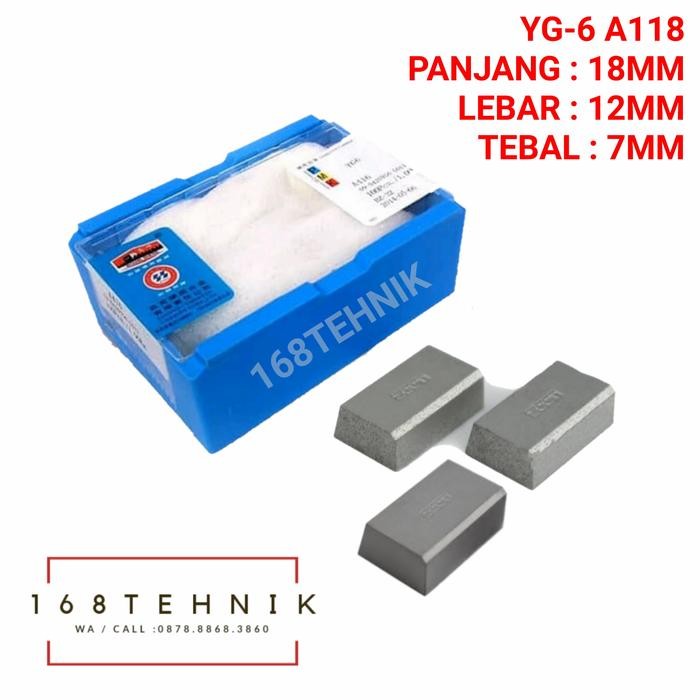 Hemat Mata Pahat Widia Yg6 A118 / Pisau Widia Yg-6 A118 / Mata Widia A118 Terlariss 