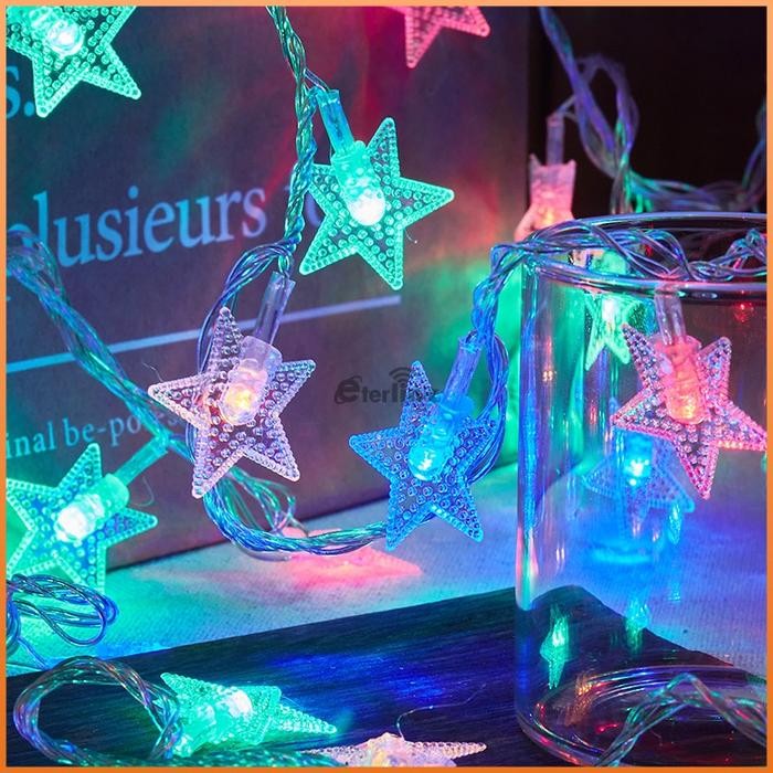 Lampu Hias Led Dekorasi Bintang Kelap Kelip 3 Meter Di Gantung [NEW]