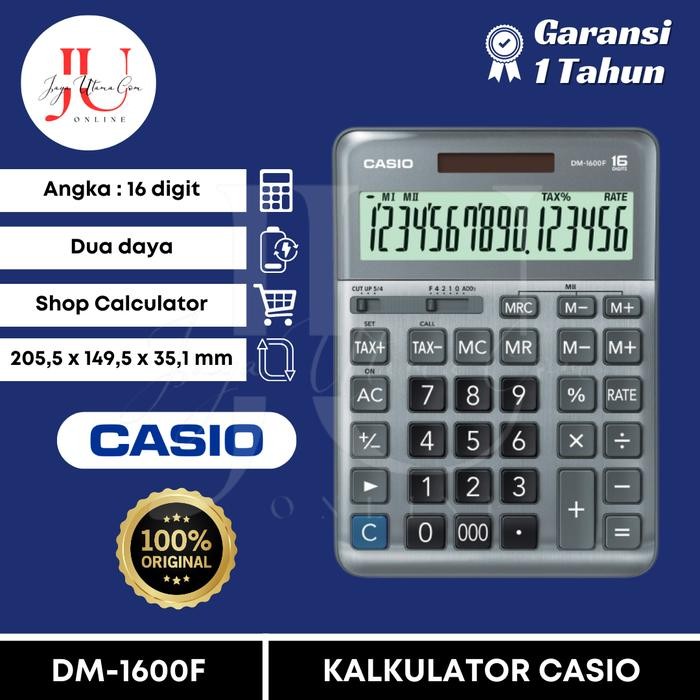

calculator casio dm 1600f original kode 78