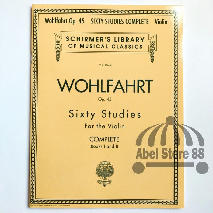 

Wohlfahrt Op 45: 60 Studies for Violin Book 1 & 2 - Buku Latihan Biola