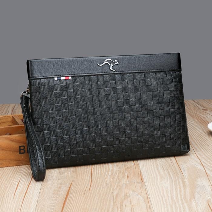 Tas Tangan Clutch Pria Cowok Dompet Tangan Dompet Besar Kulit Tipis Serbaa Import