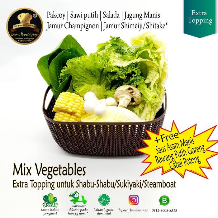 

LUXEHEALTH- Mix Vegetables Untuk Shabu Shabu (Halal Food)