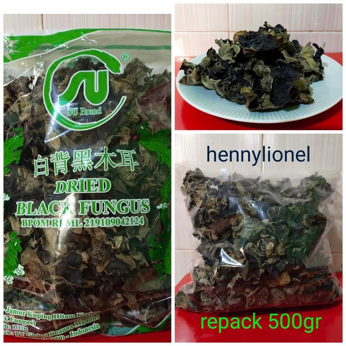 

LUXEHEALTH- Su Brand Dried Fungus Black/Jamur Kuping Hitam Kemasan 500Gr