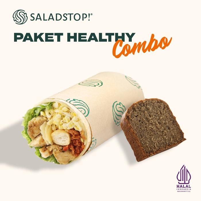 

LUXEHEALTH- Saladstop!#Healthy Combo Hail Caesar With Chicken Wrap+ 1 Slice Banana