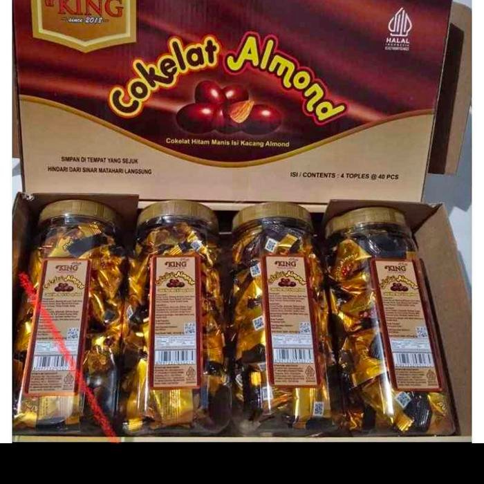 

coklat almond musdalifah coklat viral 1dus (isi 4 Toples)