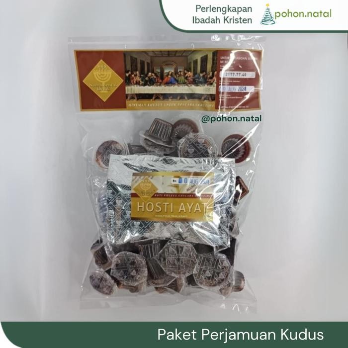 

Anggur Cup Ros Gung + Hosti ayat kecil Roti Perjamuan Kudus isi 50