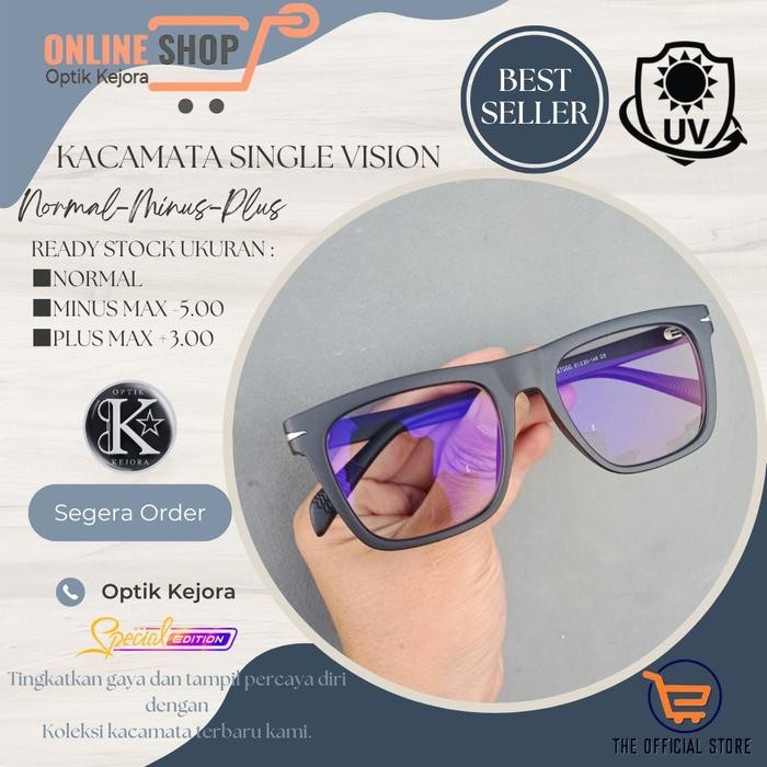 BLUECROMIC DRIVE, ANTI GLARE KACAMATA PRIA MINUS CYLINDER FRAME BESAR