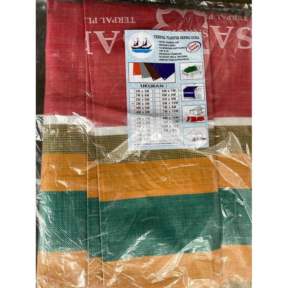 Terpal Tenda Pelangi Sakura Siap Jadi 3Mx4M Tebal A12 Full Press