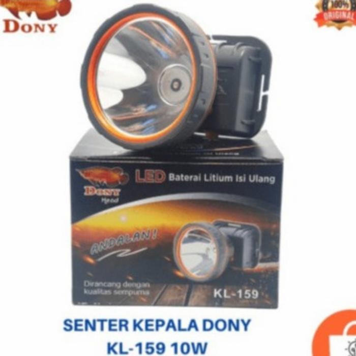 Senter Kepala Dony Kl-159 Andalan/Headlamp Dony 10Watt Led