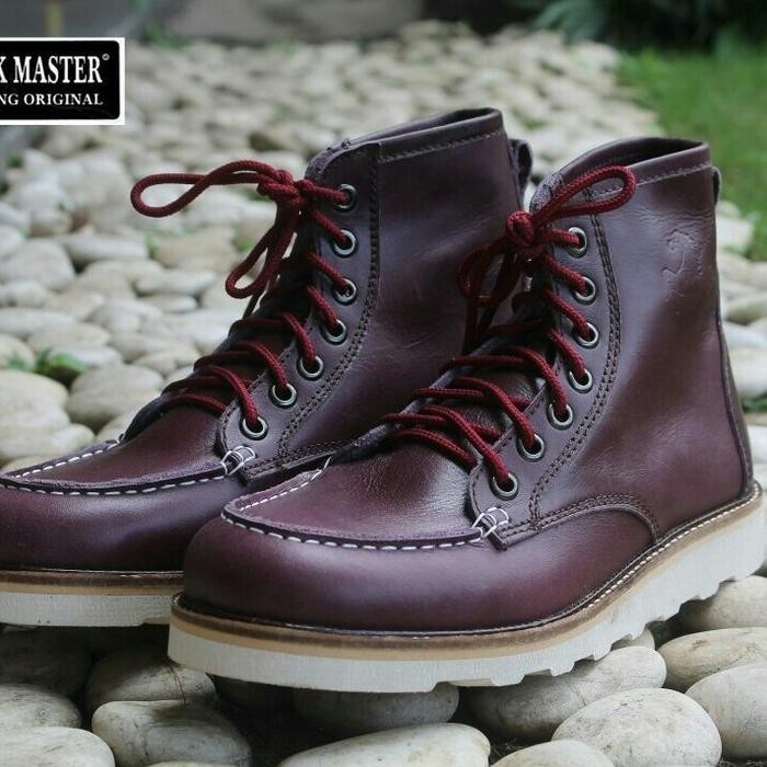 SEPATU BOOT KULIT ASLI PIEDE MANNERS H ORIGINAL BLACK BROWN