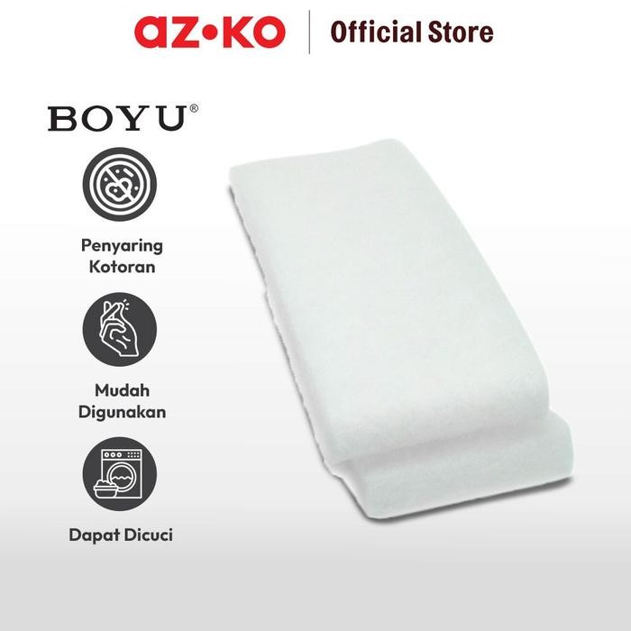 Promo AZKO Boyu Spons Penyaring Filter Akuarium - Putih Fish Tank Filter Penyaring Akuarium Canister