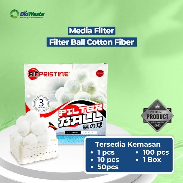Promo Bio Fiber Cotton Crystal Ball Media Filter Aquarium & Kolam Renang