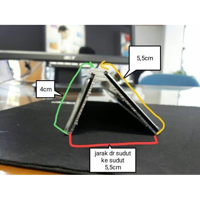 

Ready Name Plate Holder Aluminium Besar Kecil Tempat Sign Holder Pajangan Nama