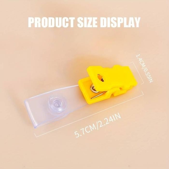 

Ready Id Card Jepitan Plastik 100Pcs Id Badge Holder Clips Name Tag