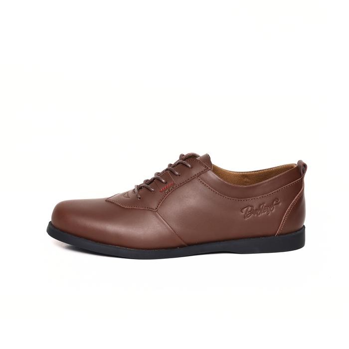 BRADLEYS LOW BOLTON BROWN SEPATU KULIT CASUAL PRIA