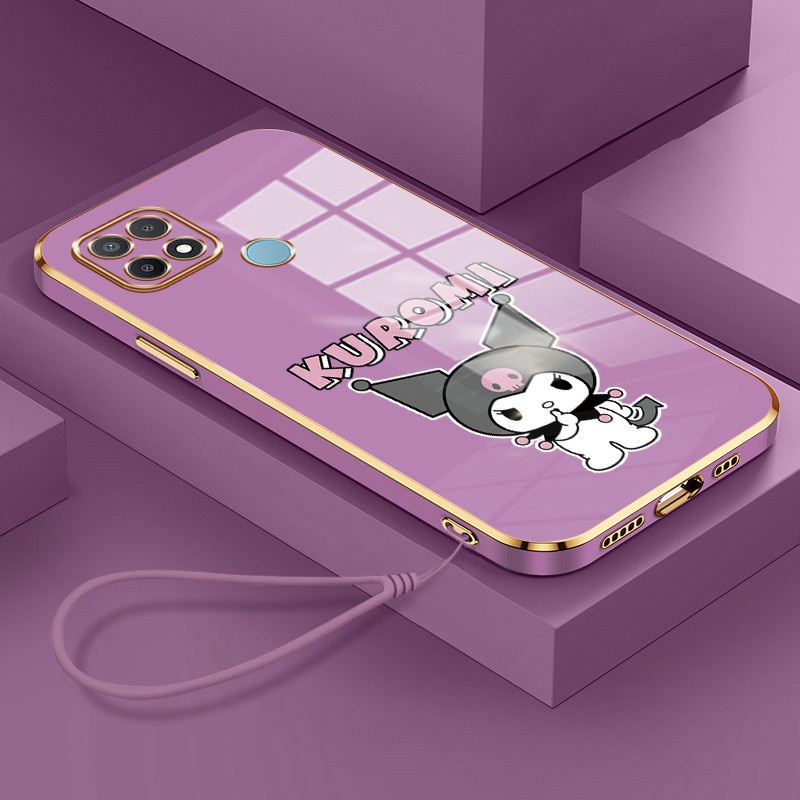 Casing Hp Untuk OPPO A15 A15s A35 Case Casing pola kelinci lucu Kesing HP Cesing tali berlapis Kasin