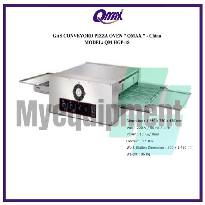 GAS CONVEYORD PIZZA OVEN QMAX QM HGP18