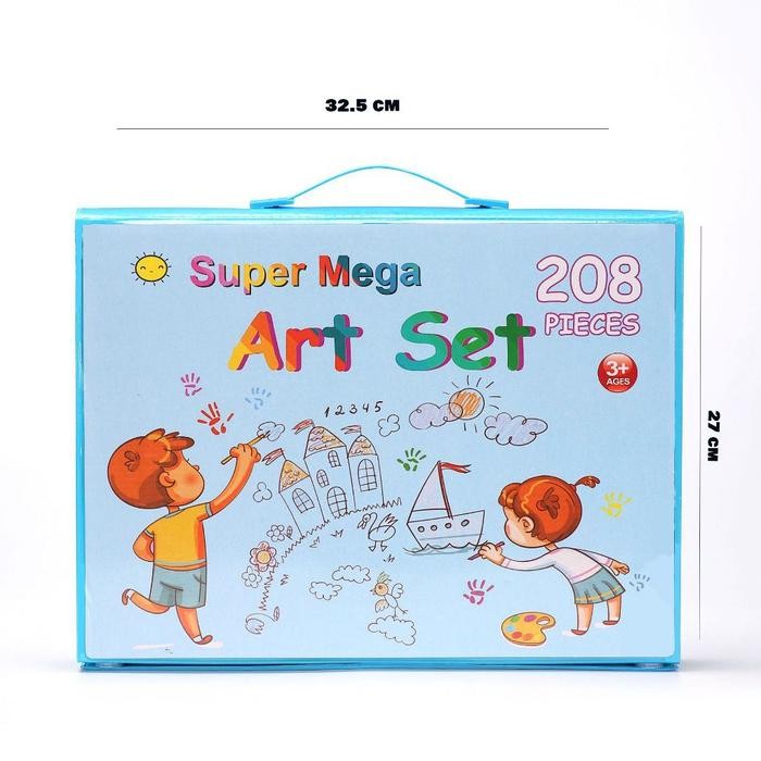 

Bisa Spk! Crayon Set 208 Pcs Kids / Pensil Warna Kertas Menggambar / Alat Lukis Brush Spidol Warna /