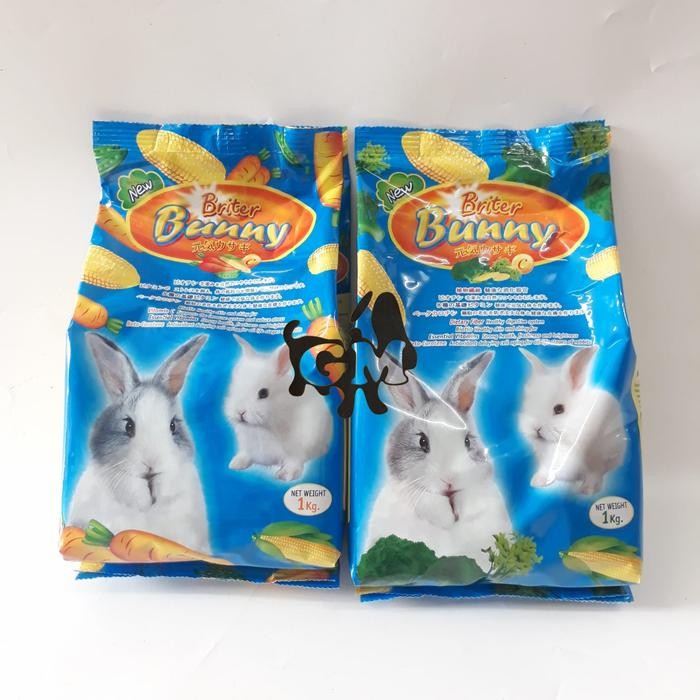 tersedia britter bunny rabbit food 1kg - makanan kelinci premium repack