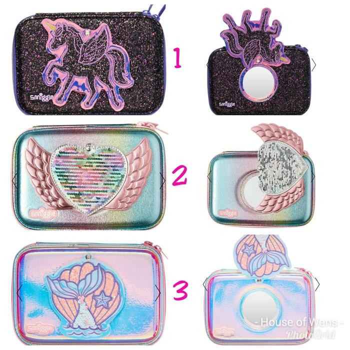 

Smiggle Glitzy Mirror Hardtop Pencil Case - Tempat Pensil Smiggle
