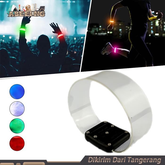 PROMO MAGNETIC GELANG LAMPU LED SPORT LED BRACELET UNTUK NIGHT RUNNING SIAP KIRIM