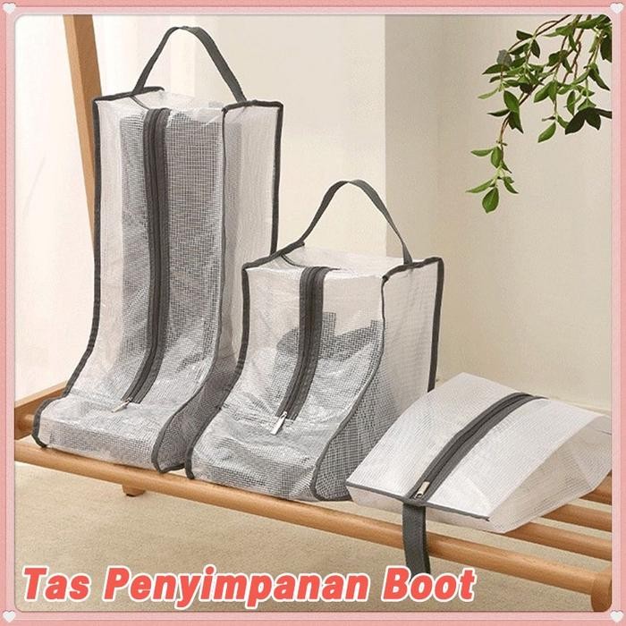 PROMO TAS PENYIMPANAN SEPATU SEPATU /TAS PENYIMPANAN BOOT /TRANSPARAN SEPATU PERLINDUNGAN SIAP KIRIM