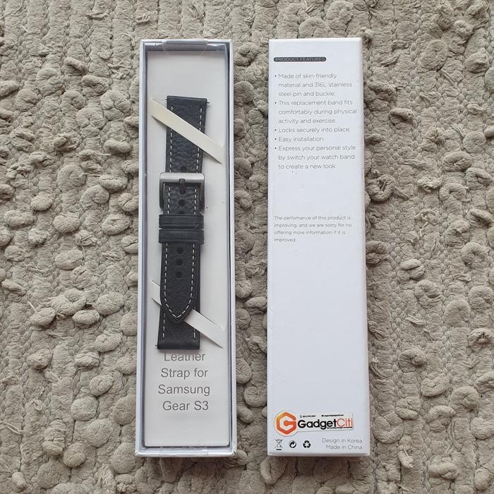 PROMO GADGETCITI LEATHER STRAP FOR SAMSUNG GEAR S3 STRAP WATCH BAND SIAP KIRIM