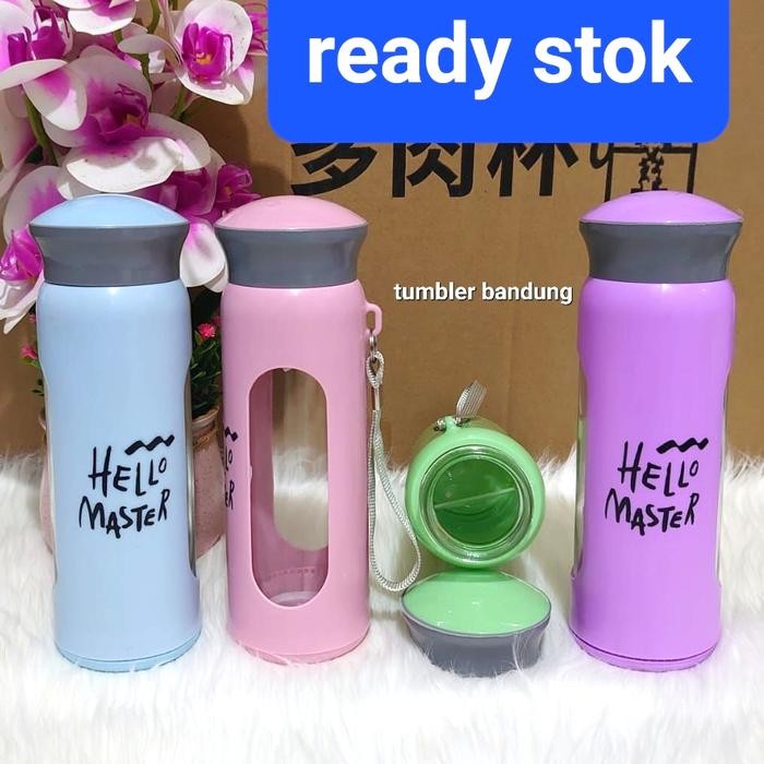 botol minum kaca 420ml botol minum bening tumbler kaca bandung
