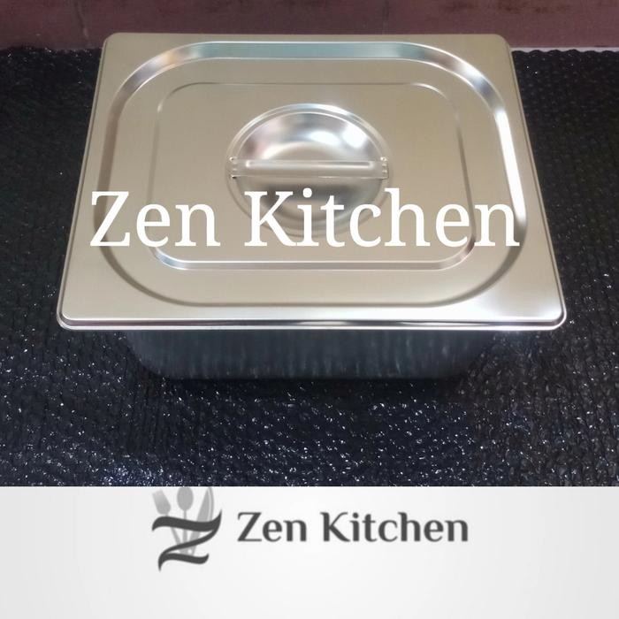 Wajan Penggorengan Kotak Dan Tutup Stainless Steel 33x27x15cm