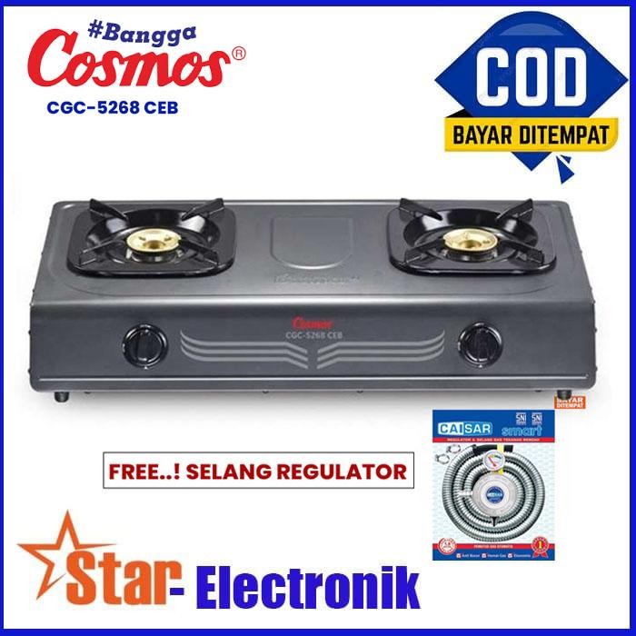 COSMOS KOMPOR GAS 2 TUNGKU CGC-5268 CEB/CGC 5268 CEB/CGC5268CEB