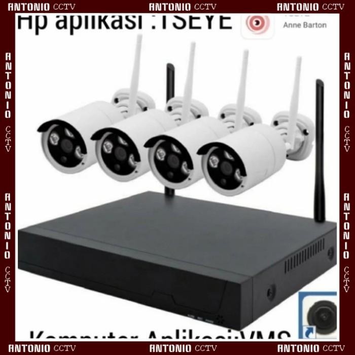 Paket Cctv Wiriles 4 Ch 4 Kamera Full Hd Tanpa Kabel