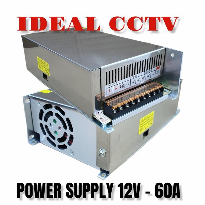 Adaptor 12V 60A Power Supply Switching LED Jaring 60 Ampere 12 Volt DC