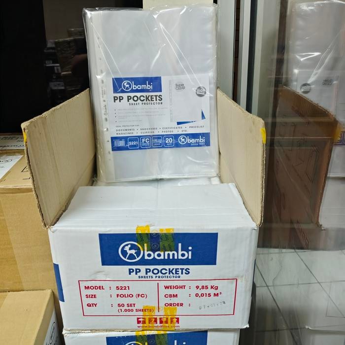 

Pp Pocket Folio Bambi 5221 / Document Pocket 20 Lembar Original