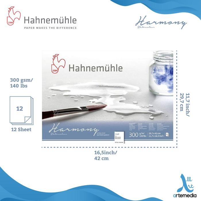 

Kertas Cat Air Hahnemuhle Harmony A3 Watercolor Paper Block
