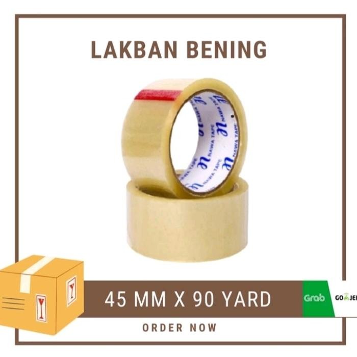

Lakban bening original ukuran 45 mm x 90 yard