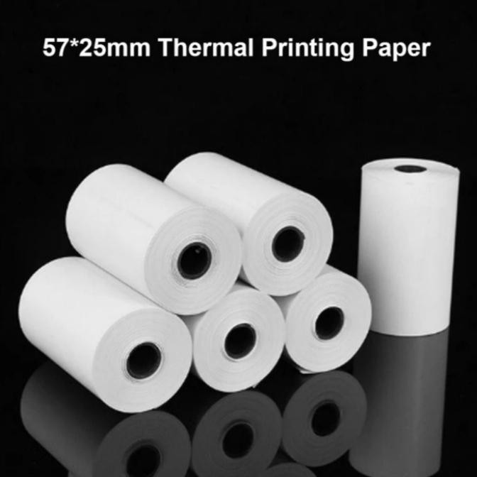 

Kertas kasir thermal edc 58/57x25 full paket 1 dus isi 100 pcs